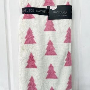 Rachel Zoe Pink Faux Fur Christmas Tree Throw Viral